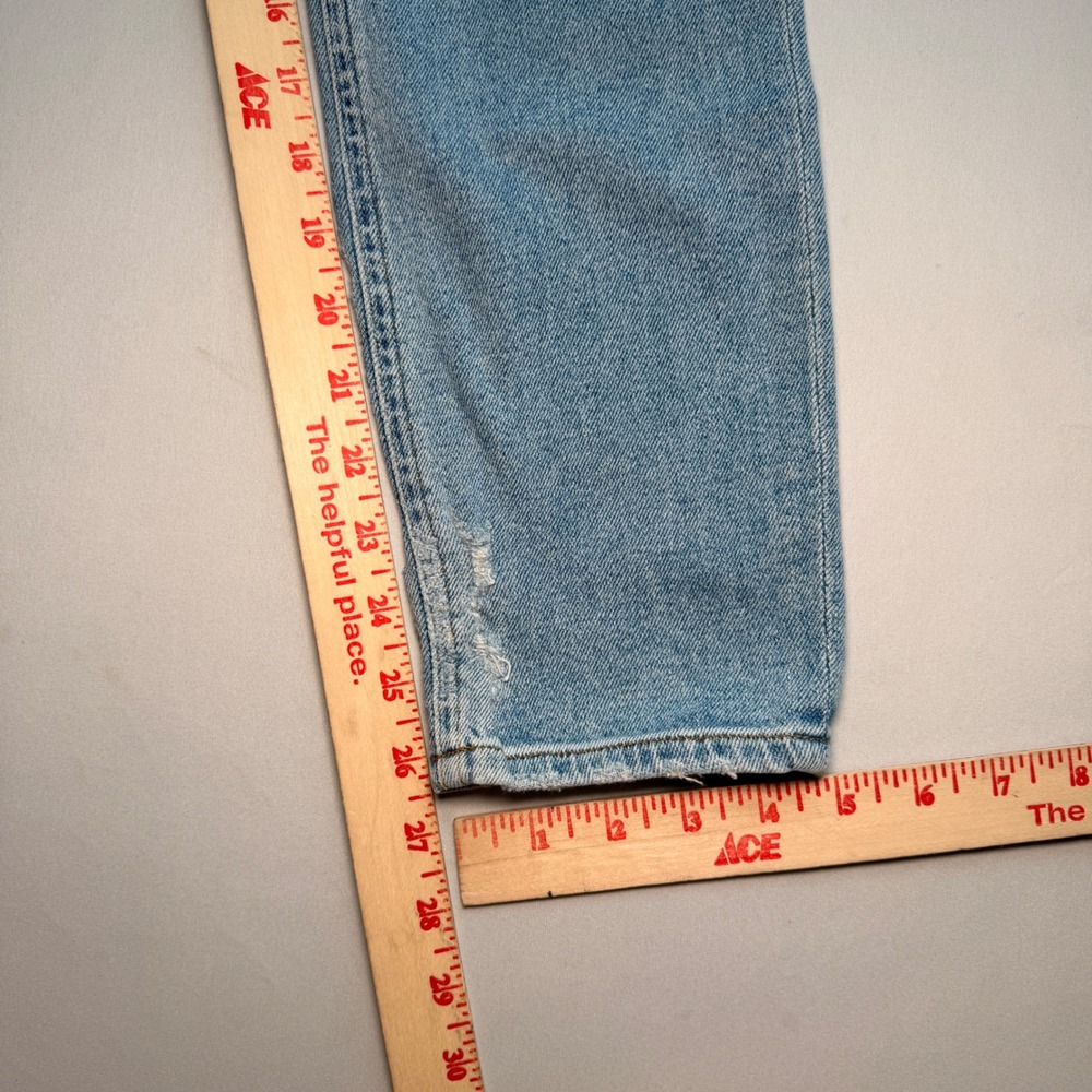 AGOLDE High Rise Jeans Womens 26 Straight Leg Blue Denim Button Fly Light Wash - Picture 6 of 14